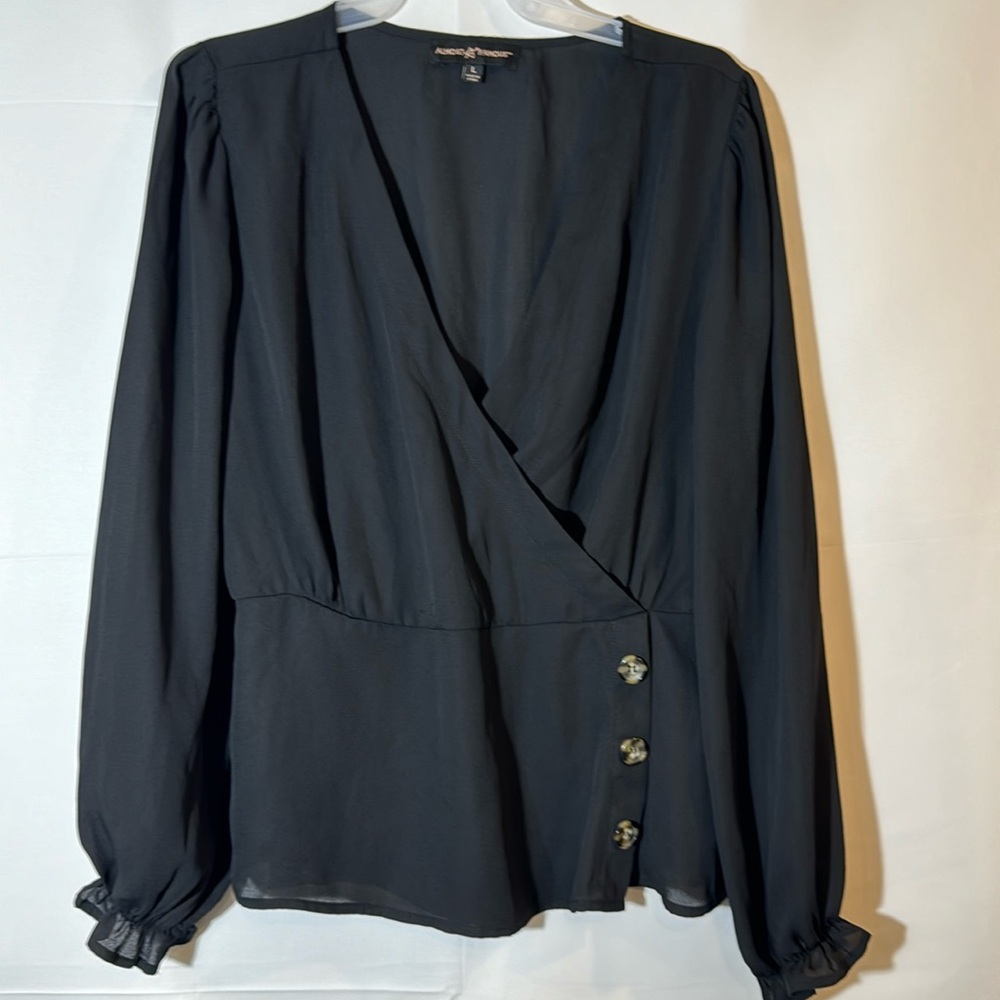 Almost Famous Black Large Women’s Blouse ~ Large